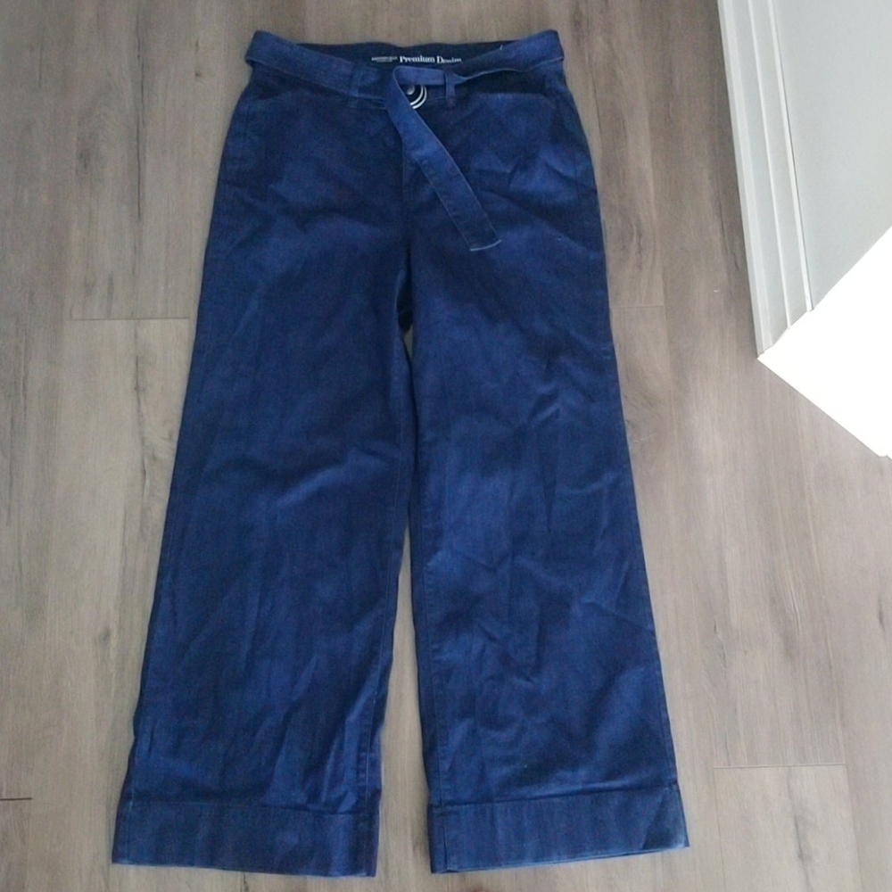 Belted Wide-Leg Denim Pant - Addition Elle